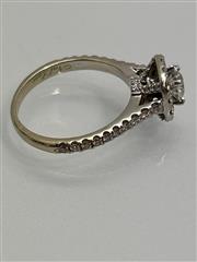 1 CTW 53 Diamond Engagement Ring 14K White Gold 4.2 grams size 7.25